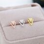 Sterling Silver Double Triangle Stud Earrings, thumbnail 6 of 12
