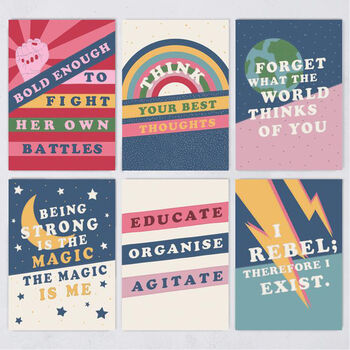 Postcard Set With Empowering Quotes, 3 of 5