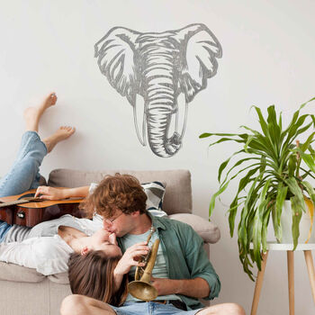 Majestic Wooden Elephant Portrait Art For Home Walls, 7 of 12