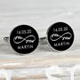 Personalised 'Mr And Mrs' Infinity Cufflinks, thumbnail 1 of 4