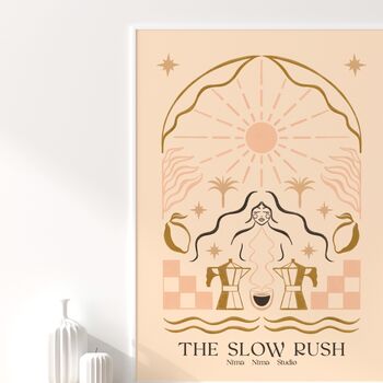 ‘Slow Rush’ Boho Meditation Print, 5 of 9