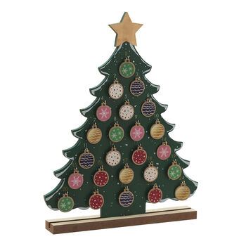 Wooden Christmas Tree Advent Calendar, 2 of 3