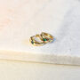Emerald Green Cubic Zirconia Huggie Hoops Earrings, thumbnail 1 of 3