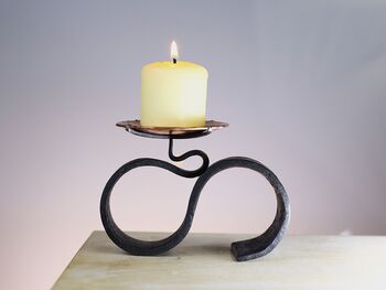 6th Anniversary Iron Fusion Scroll Candle Holder, 5 of 8