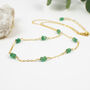 Emerald Gemstone Sophia Necklace, thumbnail 1 of 2