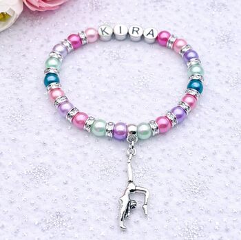 Personalised Gymnast Bracelet Gymnastics Gift For Girls, 4 of 12