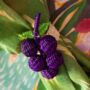 Set X Four Woven Natural Iraca Purple Grapes Napkin, thumbnail 5 of 6