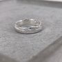Sterling Silver Feather Band Ring, thumbnail 6 of 12