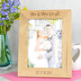 Mr And Mrs Solid Oak Photo Frame, thumbnail 1 of 3