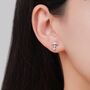Mismatched Mushroom And Hedgehog Stud Earrings In Sterling Silver, thumbnail 2 of 10