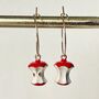 Enamel Apple Core Hoop Earrings ‘Love You To The Core’, thumbnail 2 of 4
