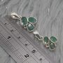 Emerald Pendant: Sterling Silver, May Birthstone, thumbnail 7 of 8