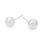 Sterling Silver Hammered Ball Stud Earrings – 6mm, thumbnail 7 of 7