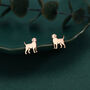 Sterling Silver Labrador / Retriever Puppy Dog Stud Earrings, thumbnail 3 of 12