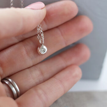 Silver Nugget Of Love Necklace, 2 of 8
