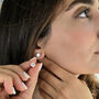 Diamond Moissanite Crystal Sterling Silver Earrings, thumbnail 5 of 6