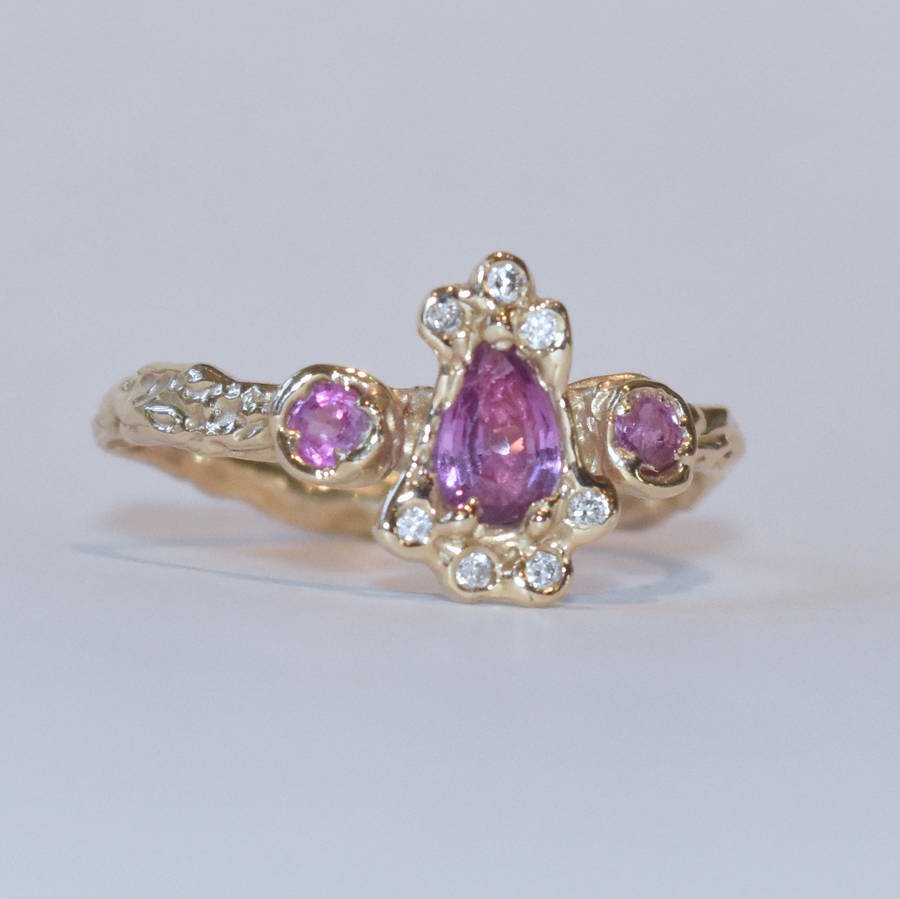 Gold Ring, Pink Sapphires And Diamonds By LaParra Jewels ...
