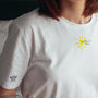Embroidered Sun And Mini Bee T Shirt, thumbnail 1 of 8