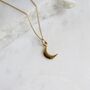 Moon Charm Necklace Gold Vermeil, thumbnail 1 of 8