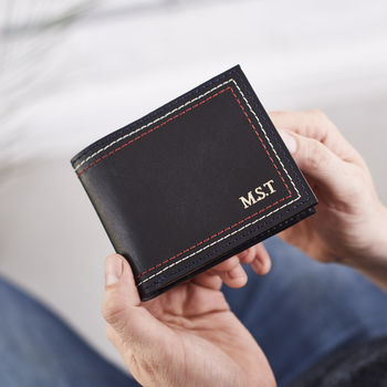 Personalised Leather Wallet With Triple Stitch, 3 of 7