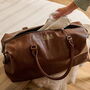 Personalised Weekend Vegan Leather Holdall Bag, thumbnail 2 of 5