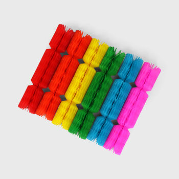 Christmas Cracker Set Of Six Rainbow 20cm, 2 of 2