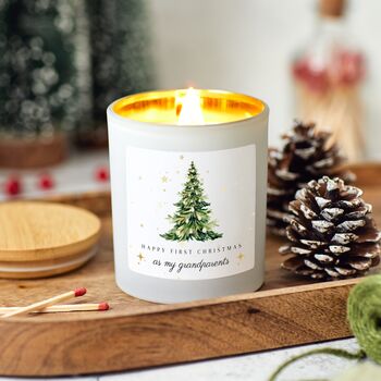 First Christmas As Grandparents Scented Soy Wax Candle Gift Set, 2 of 7