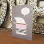 Mini Typewriter Greetings Card, thumbnail 5 of 5