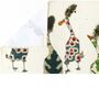 Ladies Who Lunch Duck Tea Towel, thumbnail 4 of 5