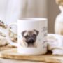 Personalised Pug Dog Hearts Pet Gift Mug, thumbnail 1 of 2