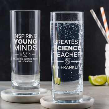 Personalised Highball Glass End Of Year Gift For Teacher, 2 of 10