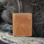 Men's Compact Tan Leather Trifold Wallet Rfid, thumbnail 1 of 8