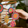Wooden Hand Printed Bauble Decorations, thumbnail 1 of 5