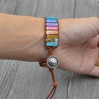 Handmade Chakra Natural Healing Stones Bracelet, 3 of 11