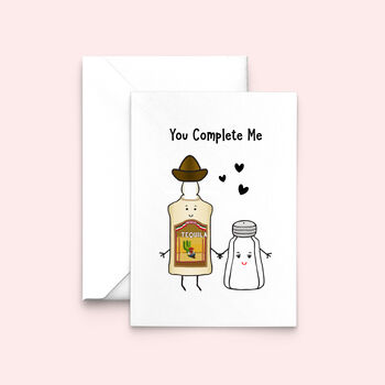 'You Complete Me' Tequila Valentine's Card, 2 of 2