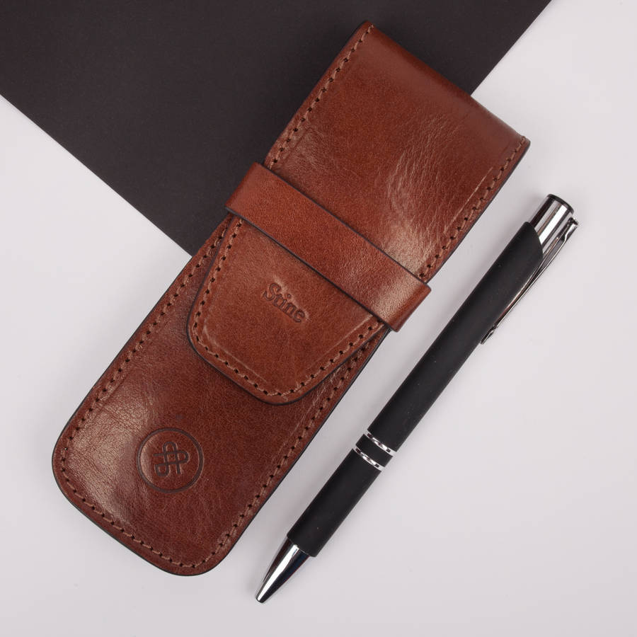 Personalised Luxury Leather Pen Holder. 'The Pienza', 1 of 12