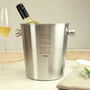 Personalised 25th Annivesary Stainless Steel Ice Bucket, thumbnail 2 of 2