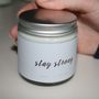 Personalised Stay Strong Secret Message Scented Candle, thumbnail 2 of 4