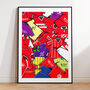 Bristol City Football Shirt Mash Up Print, thumbnail 1 of 3