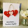 Personalised Valentines Card Double Heart Initials, thumbnail 5 of 9