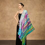 100% Mulberry Silk Scarf, Rainbow Colour In Gift Box, thumbnail 7 of 12