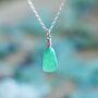 Cornish Sea Glass Pendant Green, thumbnail 1 of 5