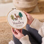 Personalised Woodland Design New Baby Details Hoop, thumbnail 3 of 3
