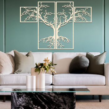 097 Dry Tree Stained Wood Wall Art Home Decor, 4 of 10