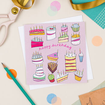 'Cakes' Birthday Card, 4 of 4
