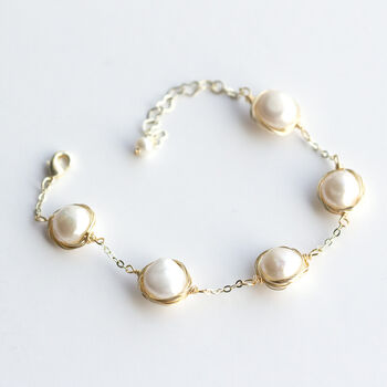 Hand Wrapped Fresh Water Pearl Bracelet, 3 of 7