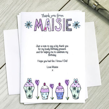 Personalised Childrens Thank You Notecards, 2 of 12