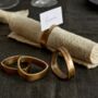 Tyra Brass Napkin Rings Set Of Four, thumbnail 1 of 4