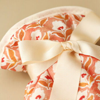 Peach Watercolour Floral Mini Hot Water Bottle, 2 of 4