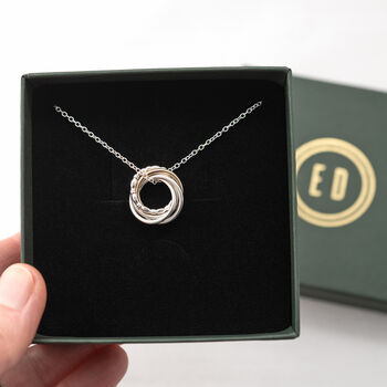 9ct Gold And Silver 50th Birthday Necklace, 9 of 11